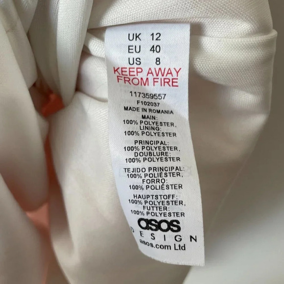 ASOS Petite Ditsy Floral  Ruched Frill Peplum Mini Dress Size 8 - Picture 8 of 8